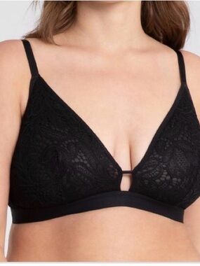 All You LIVELY Women's Palm Lace Busty Bralette Black Size 1 (32D-DDD,34D-DD)